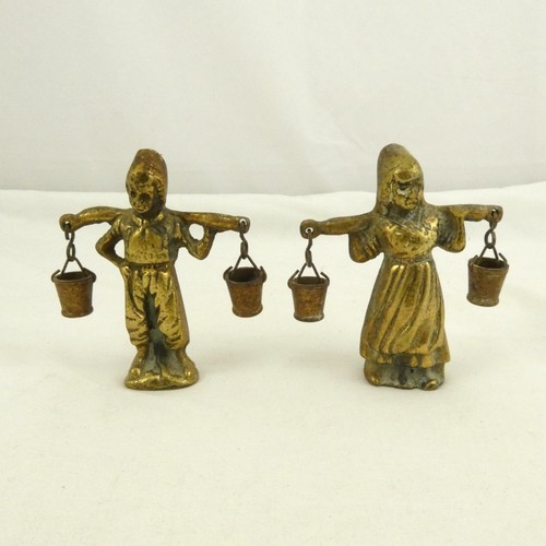 Brass jack jill figurines - brass,